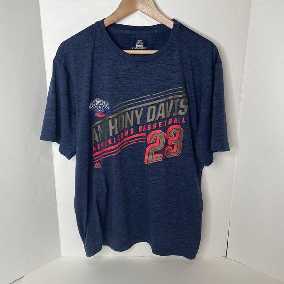 Majestic Other - New Orleans Pelicans Majestic Cool Base Shirt, Large, Blue, Anthony Davis #23
